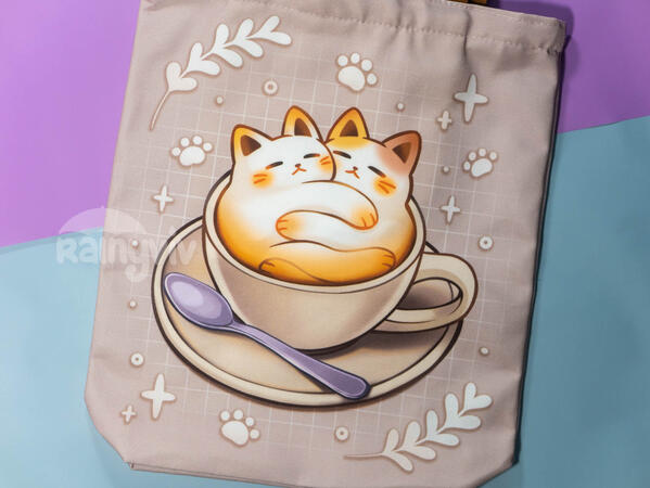 Cat Latte Tote Bag