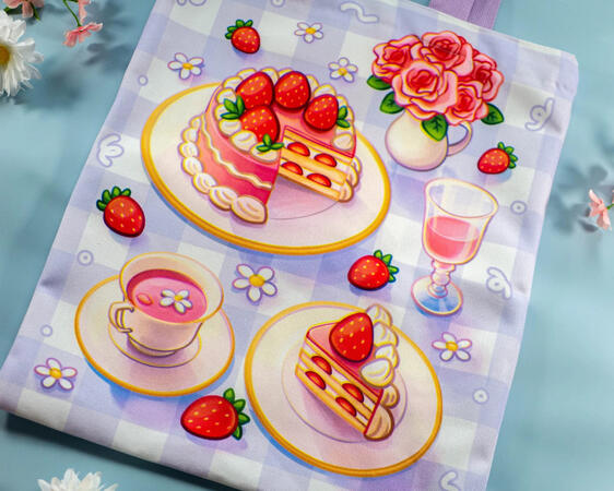 Strawberry Cake Tote Bag